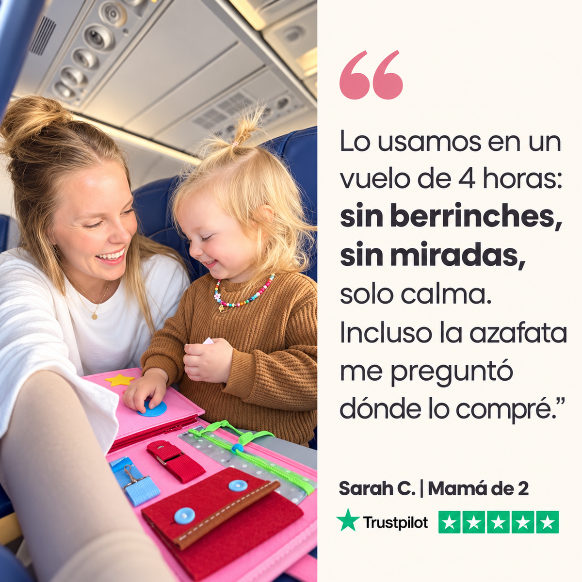 Juguete educativo de tela