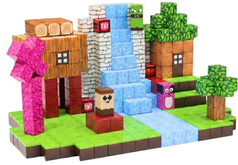 Bloques magnéticos estilo Minecraft