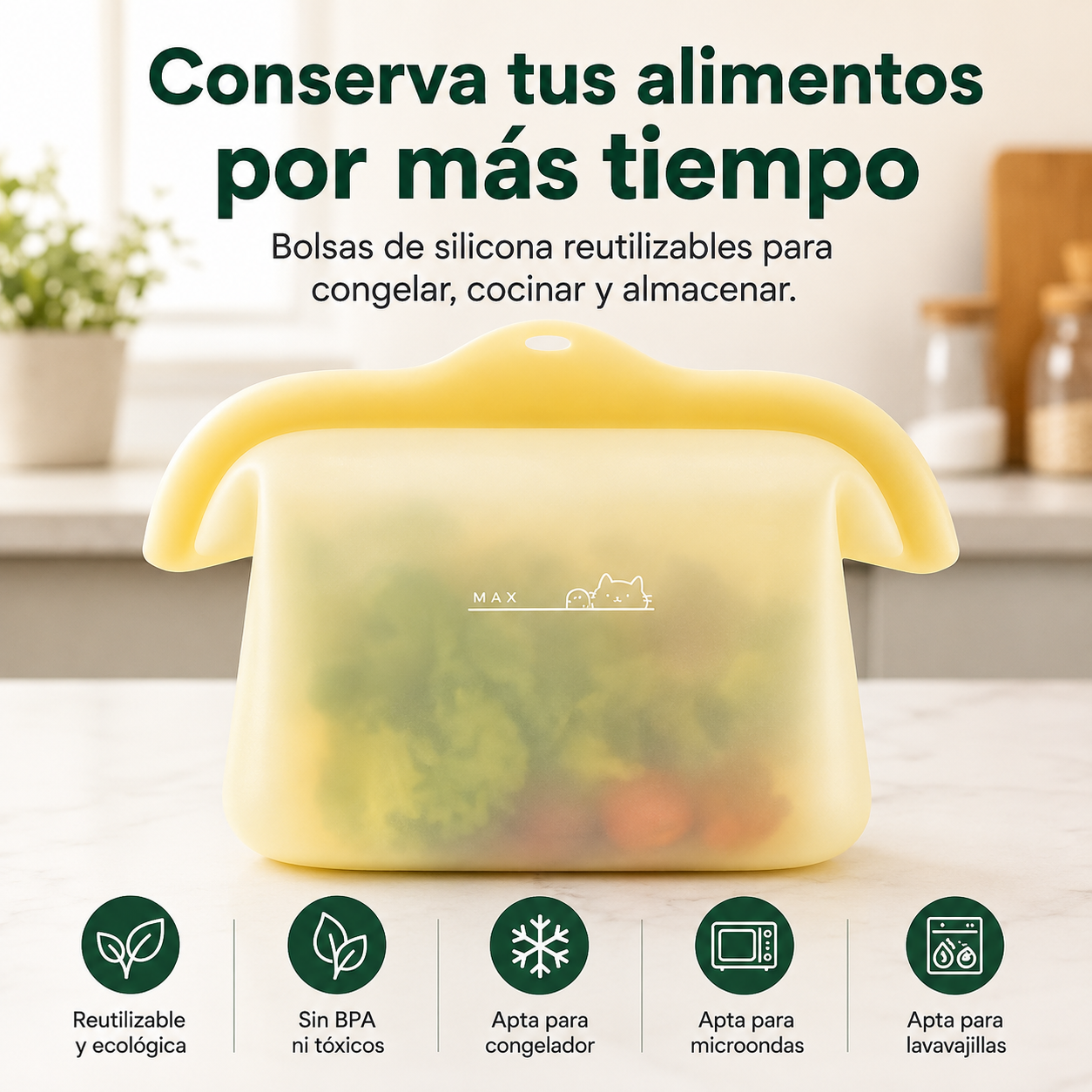 Bolsa conservación de silicona
