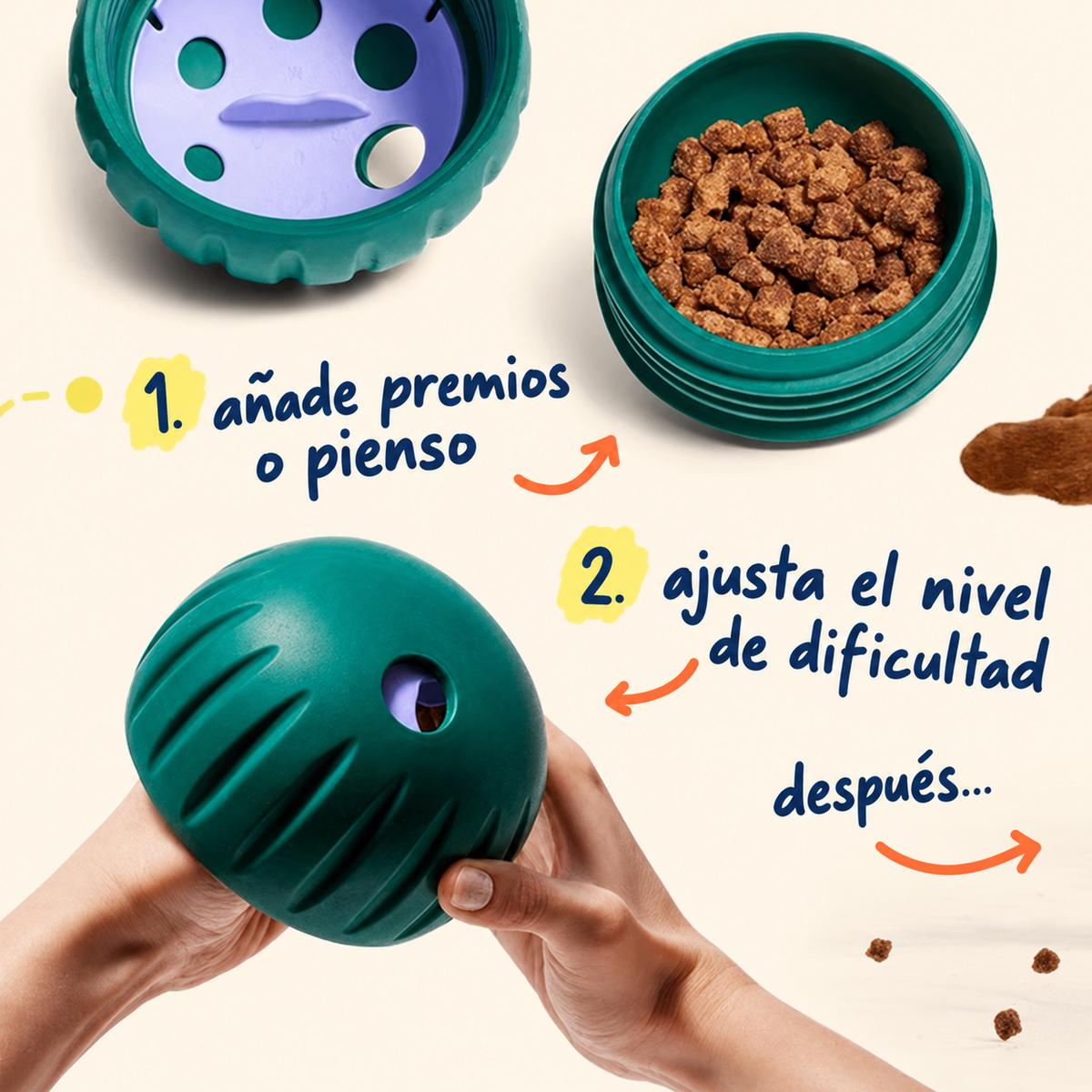 Pelota interactiva para perros