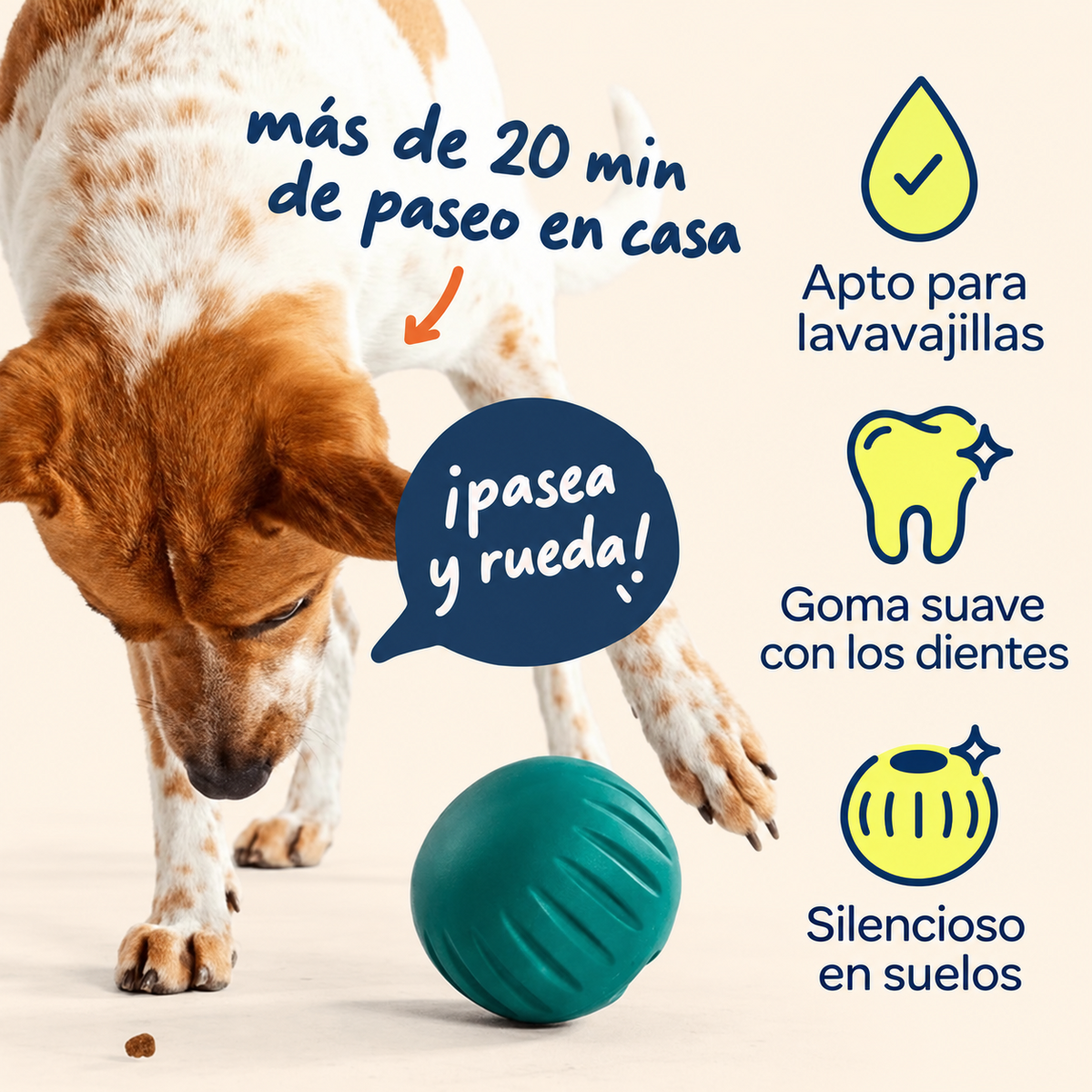 Pelota interactiva para perros