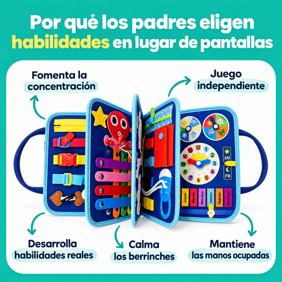 Juguete educativo de tela
