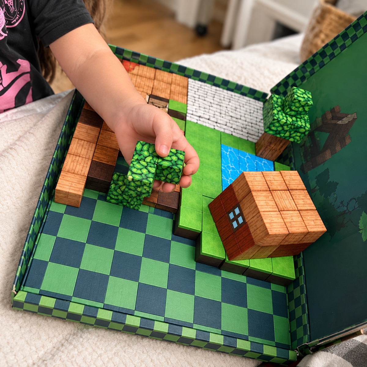 Bloques magnéticos estilo Minecraft